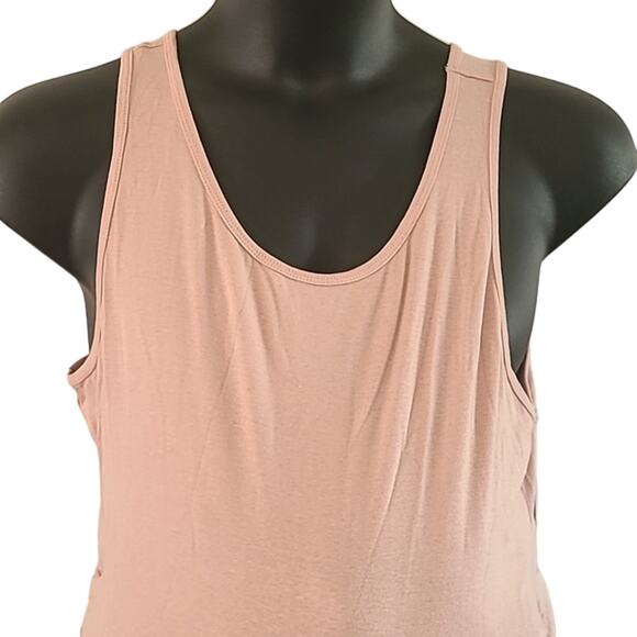 A: Glow Women’s Maternity Tank Top Size XL Soft Pink Sleeveless Ruched Sides NWT - Picture 6 of 9